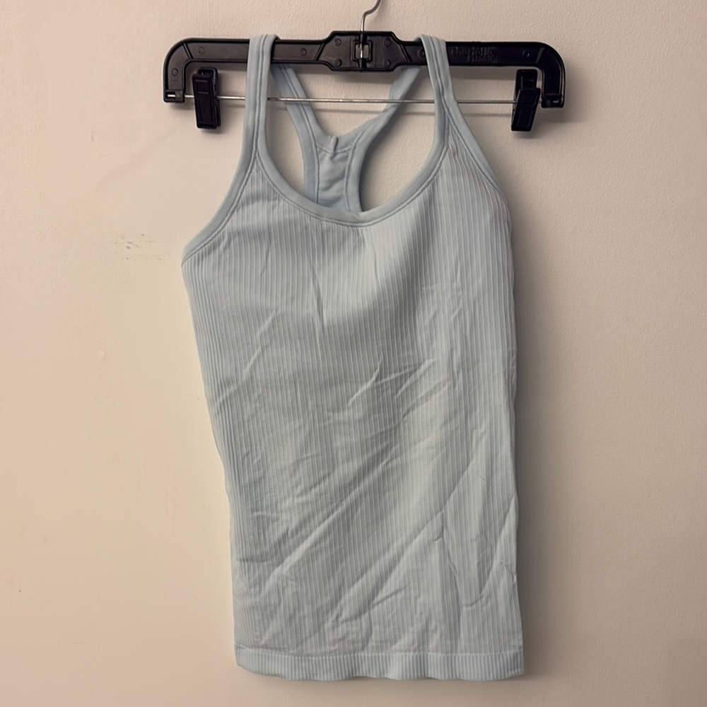 Lululemon Athletica Gray Fitted Tank Top